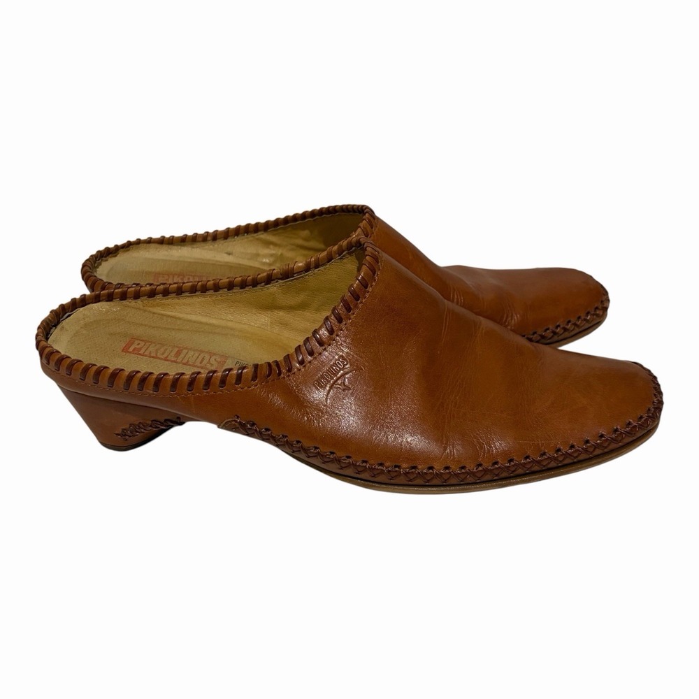 Pikolinos Women's Brandy Leather Mules Clogs Heels US Size 9-9.5